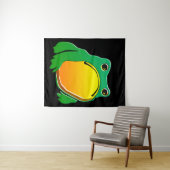 松本ほじ日本の寺Grumpy Frogスケッチアート タペストリー (インサイチュ(横))