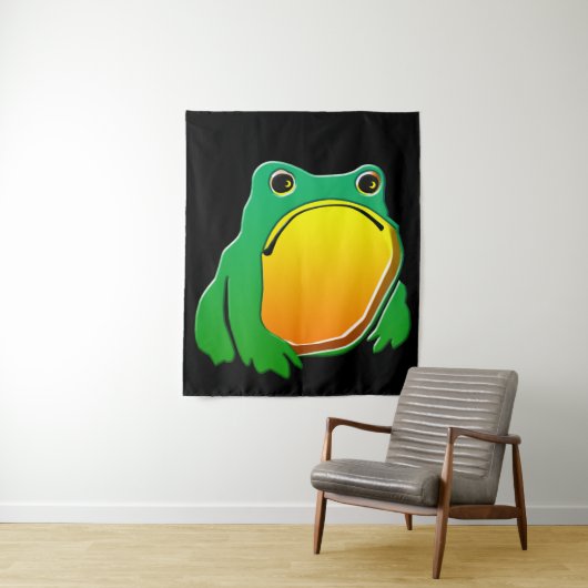 松本ほじ日本の寺Grumpy Frogスケッチアート タペストリー (インサイチュ)