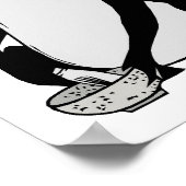 松本ほじ日本の寺Grumpy Frogスケッチアート ポスター (角)