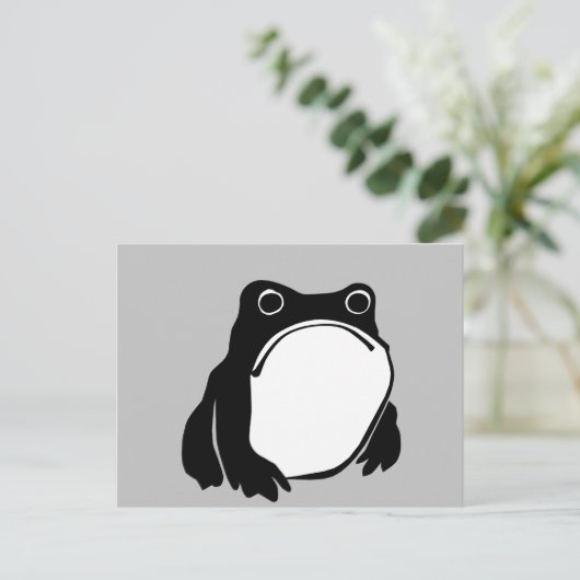 松本ほじ日本の寺Grumpy Frogスケッチアート ポストカード (スタンド正面)
