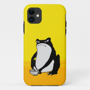 松本ほじ日本の寺Grumpy Frogスケッチアート iPhone 11 ケース