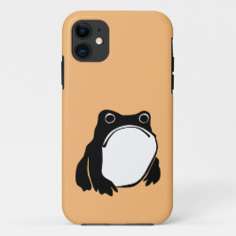 松本ほじ日本の寺Grumpy Frogスケッチアート iPhone 11 ケース