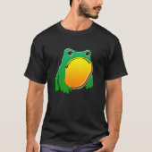 松本ほじ日本の寺Grumpy Frogスケッチアート Tシャツ (正面)