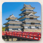 松本城と橋 コースター (正面)