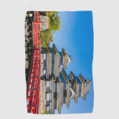 松本城と橋 ゴルフタオル (正面)