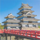 松本城と橋 シール (正面)