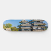 松本城と橋 スケートボード (横)