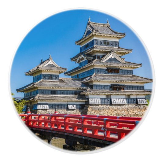 松本城と橋 セラミックノブ (正面)