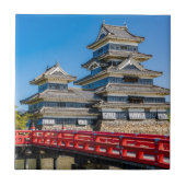 松本城と橋 タイル (正面)