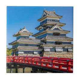 松本城と橋 タイル