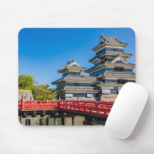 松本城と橋 マウスパッド (マウス)
