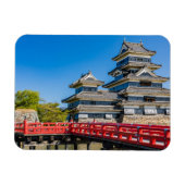 松本城と橋 マグネット (横)