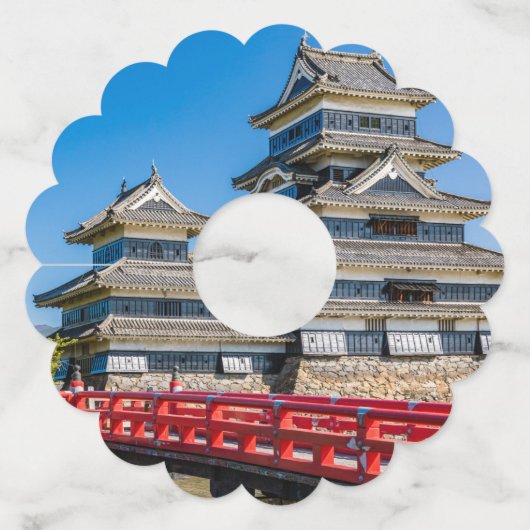 松本城と橋 ワイングラスタグ (裏面)