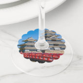 松本城と橋 ワイングラスタグ (クローズアップ)