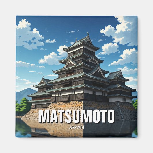 松本城日本 マグネット (正面)