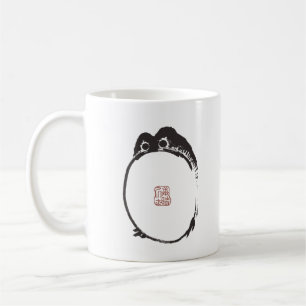 松本宝寺サッドカエルプリントヴィンテージ コーヒーマグカップ