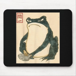 松本日本の宝寺カエル浮世絵トッドミームAes マウスパッド