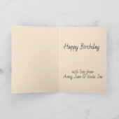 松本法寺スタイルのハッピー squirrel 誕生日 カード (内部)