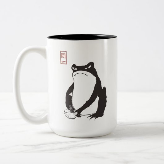 松本芳寺カエル悲しいアーティスト|過去記事 ツートーンマグカップ (左)