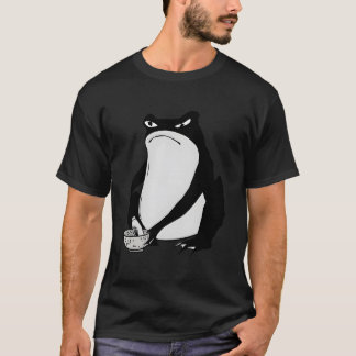 松本芳治による日本の風格あるイラスト グランピー・フロッグ Tシャツ