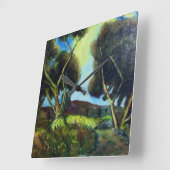 松材 スクエア壁時計 (傾斜)