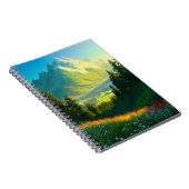 松林が茂る緑の谷 ノートブック (右側)