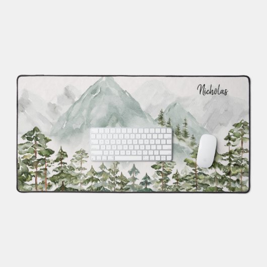 松林と山 デスクマット (キーボード&マウス)