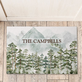 松林と山 ドアマット