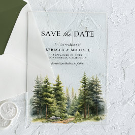 松林のウェディング セーブ・ザ・デート アクリル招待状