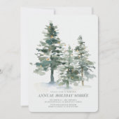 松林のクリスマスホリデーパーティ 招待状 (正面)