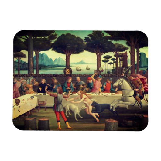 松林の宴会 マグネット (横)