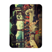 松林の宴会 マグネット (縦)