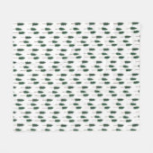 松林の模様ミニマル フリースブランケット (正面(横))