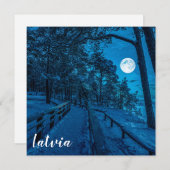 松林を覆った冬の風景 (正面/裏面)