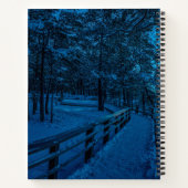 松林を覆った冬の風景 ノートブック (裏面)