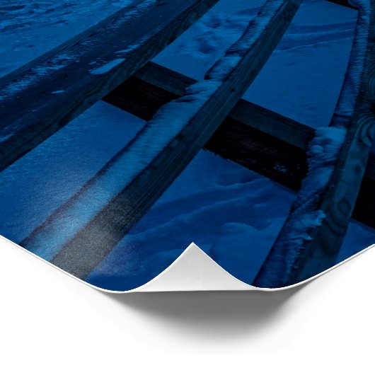 松林を覆った冬の風景 ポスター (コーナー)