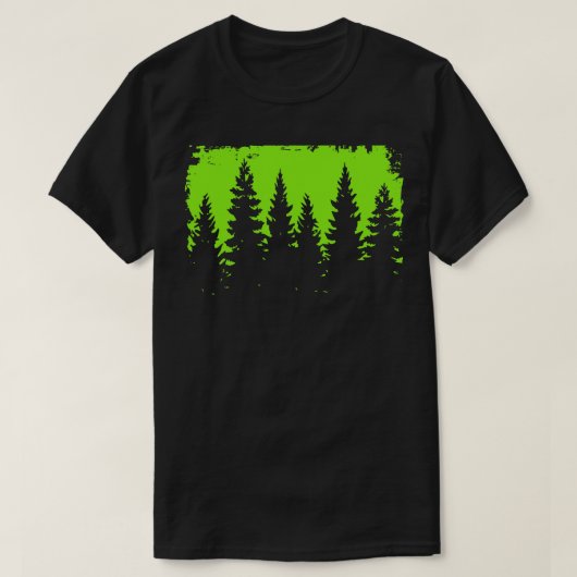 松林シルエットストリートウェア Tシャツ (デザイン正面)