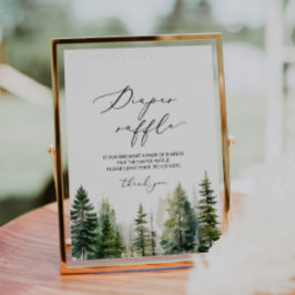 松林ミニマリストおむつラッフル ポスター