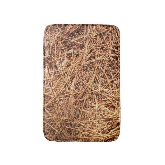 松林床、松の針 バスマット (正面縦)