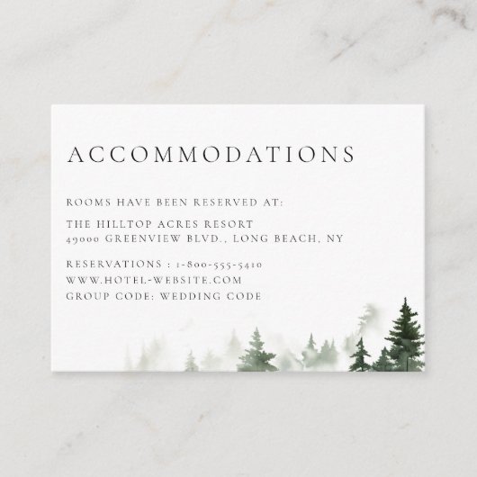 松林結婚の宿舎 エンクロージャーカード (正面)