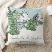 松林雪山水景 クッション (ブランケット)