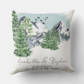 松林雪山水景 クッション (裏面)