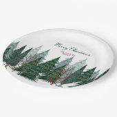松林 |クリスマス・ホリデー ペーパープレート (アングル)
