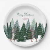 松林 |クリスマス・ホリデー ペーパープレート (正面)