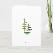 松林 |ハッピーバースデー  ノートカード (裏面)