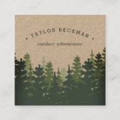 松林 | Kraft スクエア名刺 (正面)