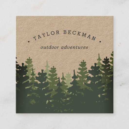 松林 | Kraft スクエア名刺 (正面)