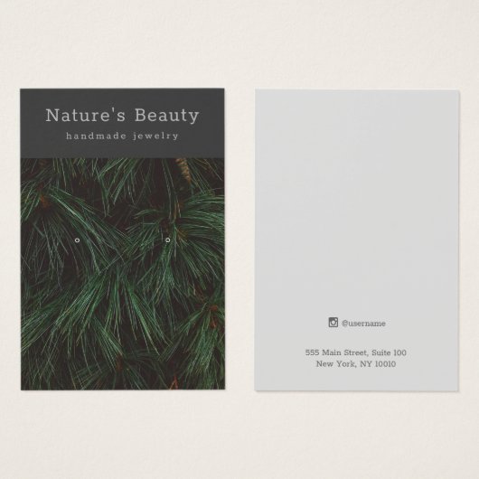 松枝耳鳴りジュエリー表示カード (正面&裏面)