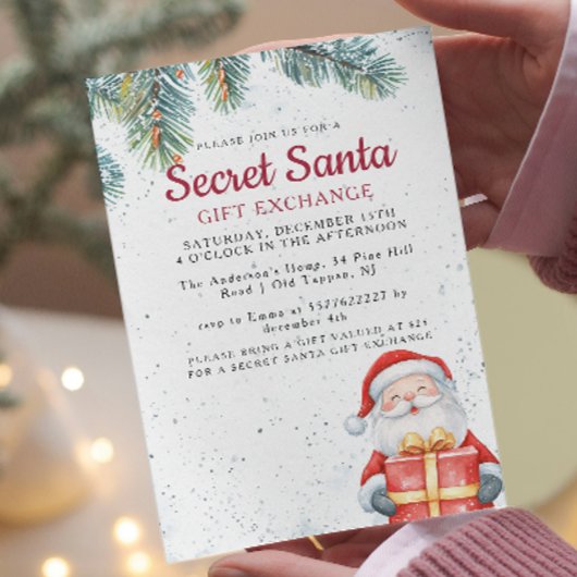 松枝Iサンタとギフト秘密サンタパーティー 招待状