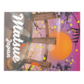 松江の日本の花のポスター ノートパッド (正面)